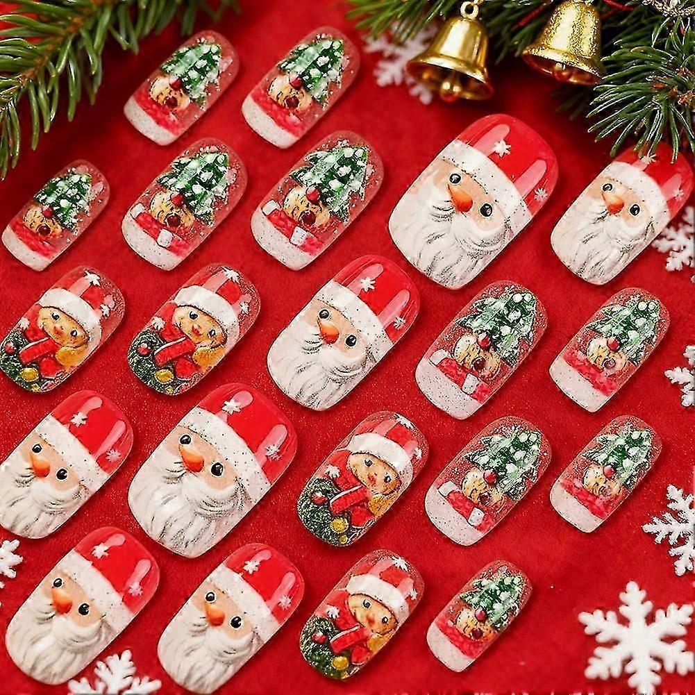 Cartoon Nail Stickers Christmas Xmas Adhesive Decals Nail Art Decoration