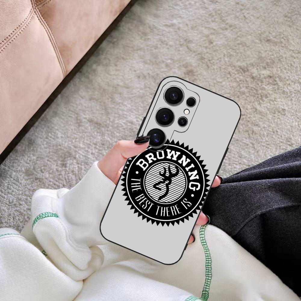 B-Browning Logo Phone Case For Samsung S 24 Fe 25 Ultra Plus 20 Lite 21 30 22 23 24 22 Ultra 5G Fundas