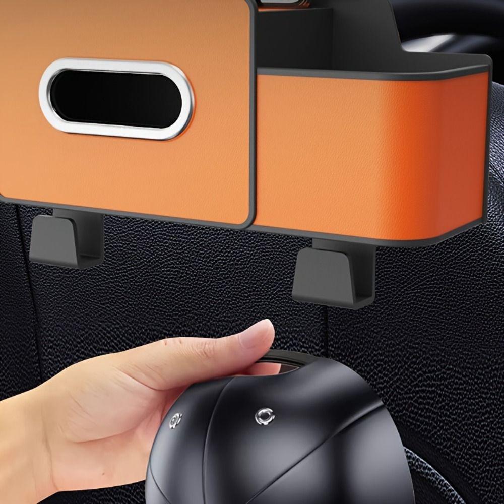 Phone Stand Holder Car Backseat Storage Box Partition Design Car Rear Seat Organizer  Umbrella