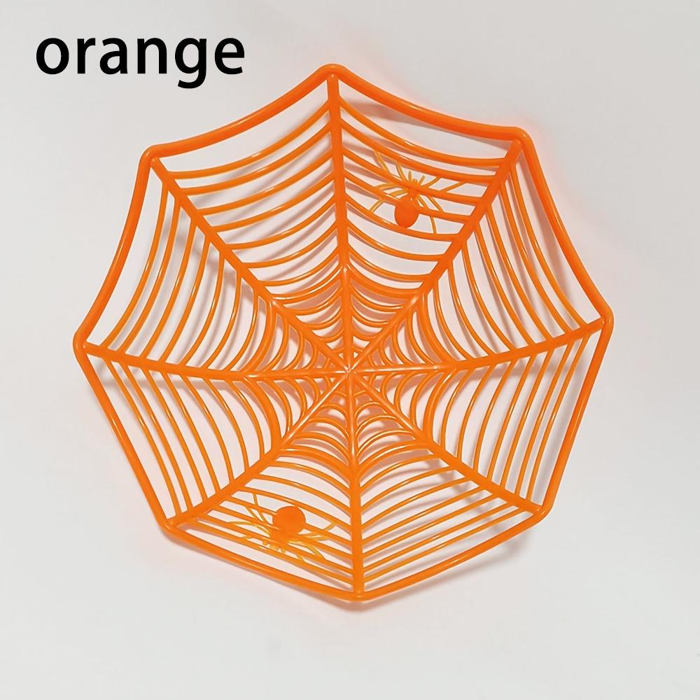 Halloween Spider Web Dessert Basket Halloween Party Decor 2025 Candy Bowl Haunted House Trick or Treat Party Supplies Snack Tray