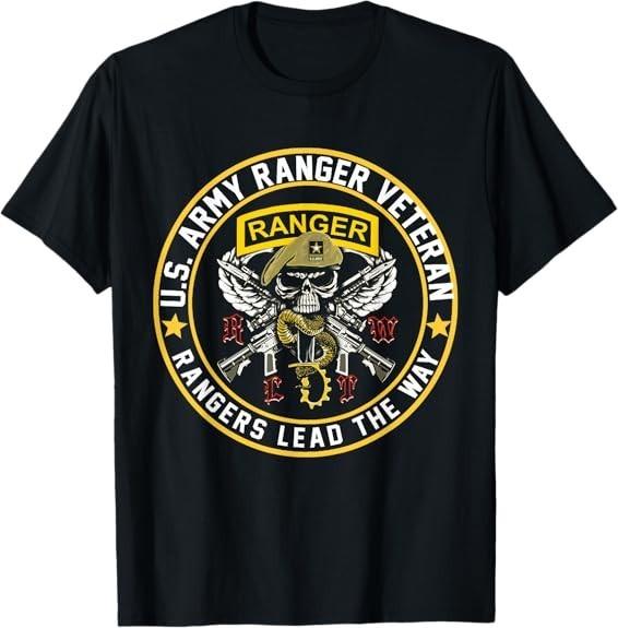 MOST POPULAR! US Army Ranger Veteran Rangers Lead The Way Tee T-Shirt S-3XL XXXXL