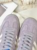 2025 Spring New Taro Purple Training Shoes Are Eye-catching, Color-blocked, Fashionable, Lightweight Board Shoes, Microfiber Leather Material, Brea