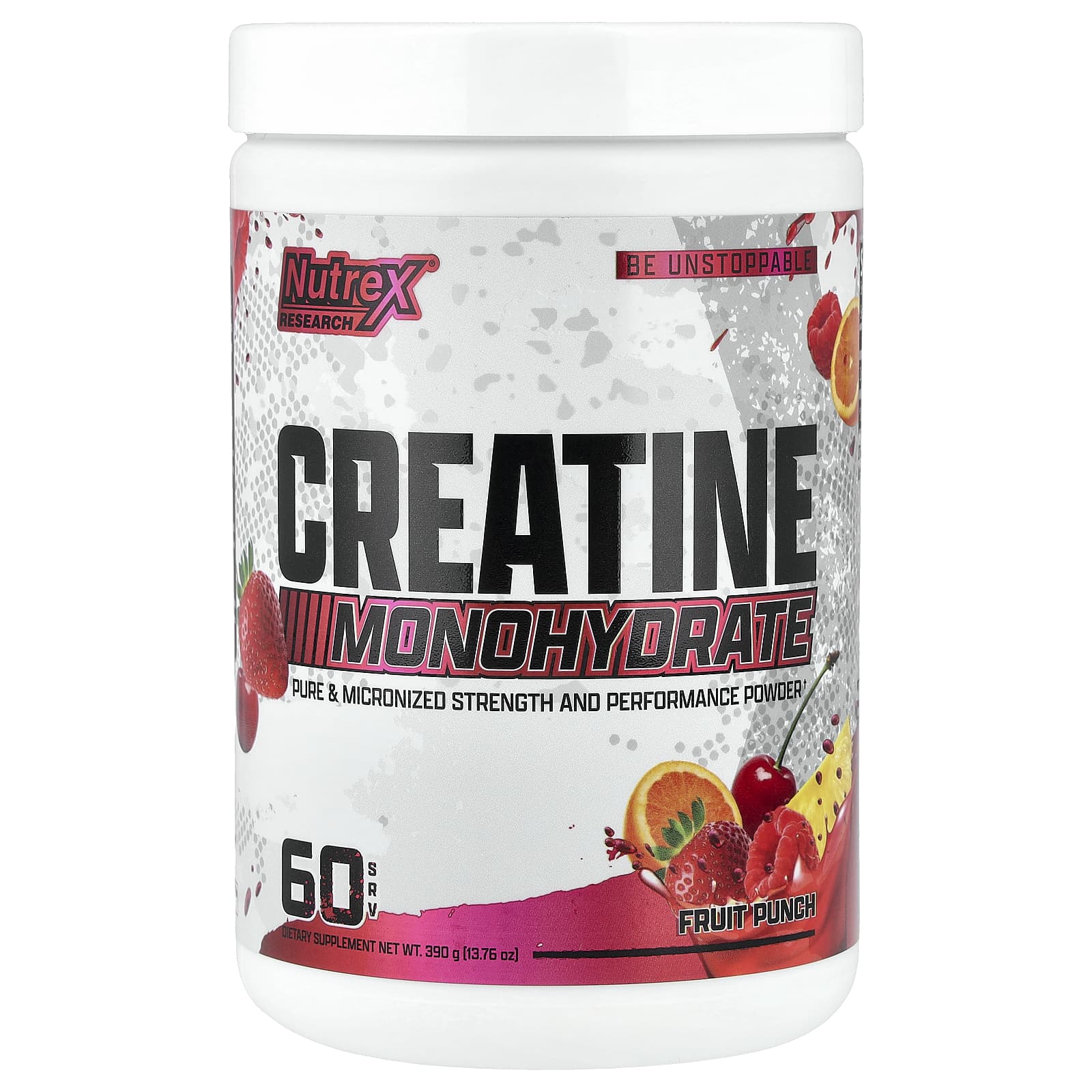

Nutrex Research, Creatine Monohydrate, Fruit Punch, 390g (13.76oz)