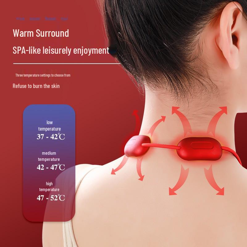 Portable Neck Massager with Intelligent Heat and Pulse Therapy