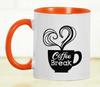 Inkdotpot Coffee Break 11 Oz Ceramic Coffee Mugs Great For Co-worker Boss Gift For Coffee
