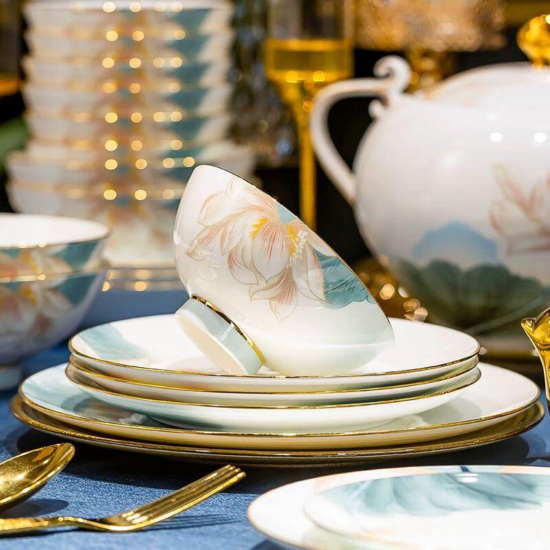 Jiakangming Jingdezhen Underglaze Porcelain Tableware Set