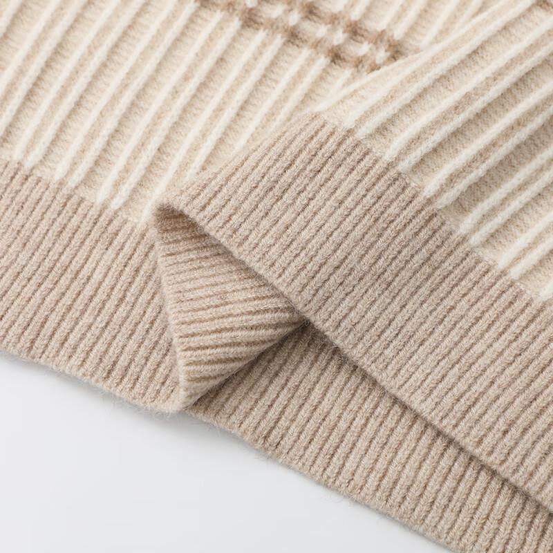 JOY SPEAKER Women's Round Neck Patchwork Knit Sweater