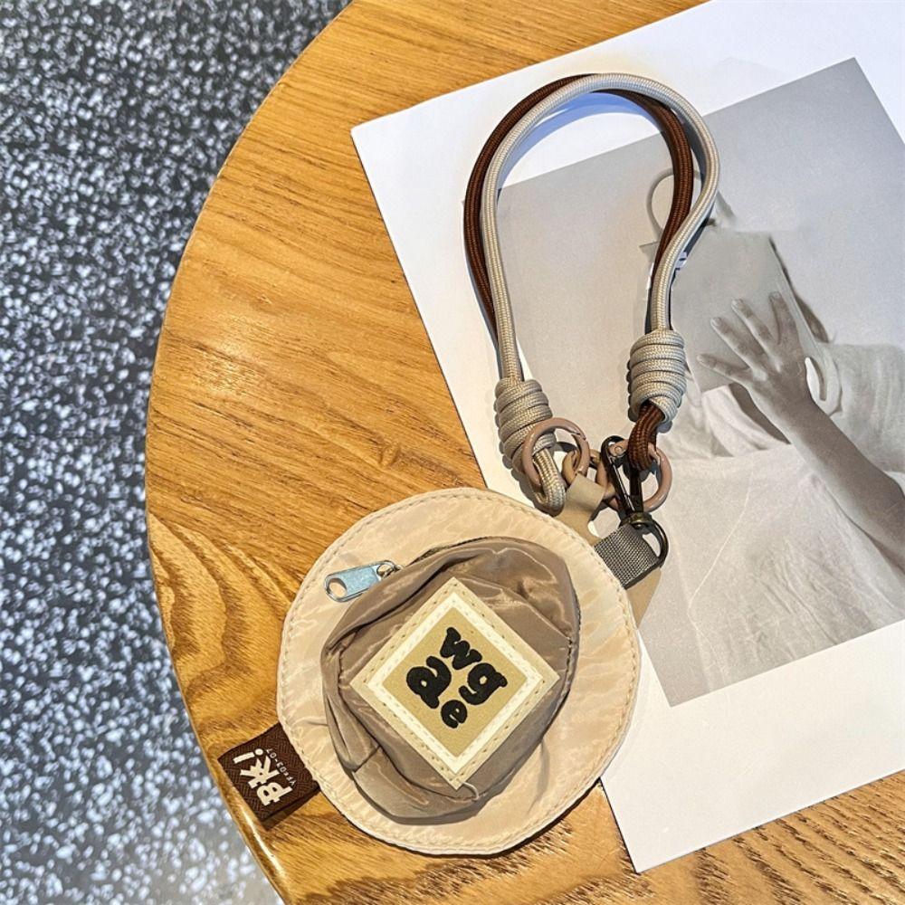 Multifunctional Storage Bag Keychain Hat Shape Backpack Hanging Phone Ring Pendant  Phone Bracelet