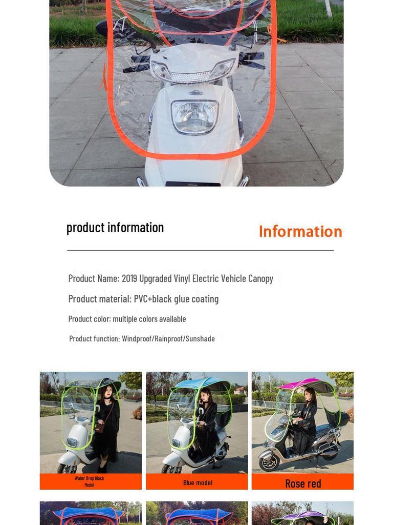 Universal Thickened Motorcycle and Carport Detachable Sunshade Canopy for All Seasons