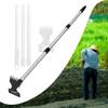 Weed Puller Tool 2 In 1 Manual Hand Rake for Uprooting Driveway Weeding 3 Section Handle