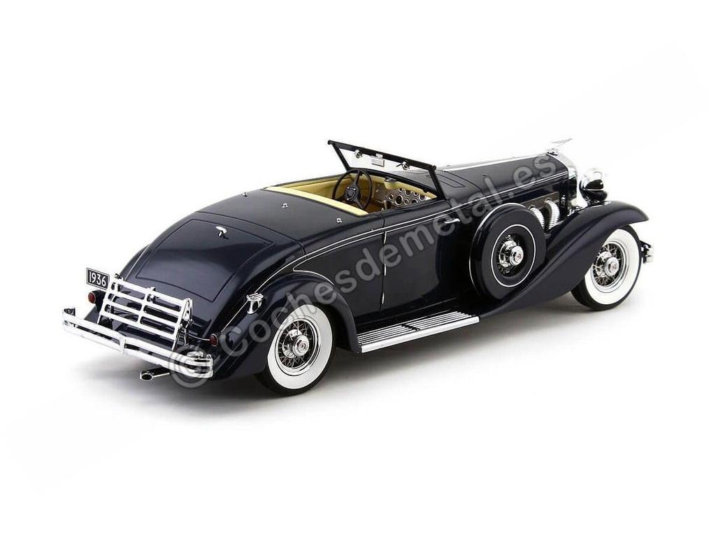 Minichamps Scale Duesenberg SJN Supercharged Convertible Coupe 1936 Dark Blue 1/18 [Resin]