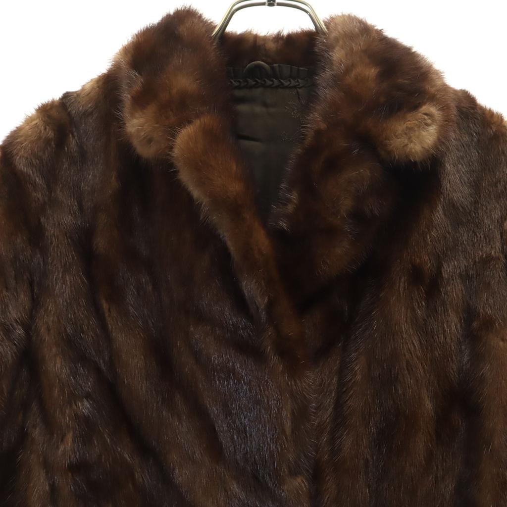 Płaszcz futrzany SAGA MINK 9 Brązowy Damski Używany