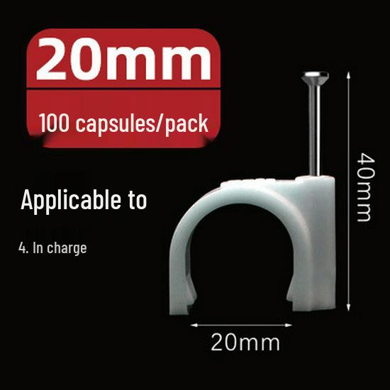 U-Shaped Steel Nail Cable Clips (4-50mm) for Telephone/Network Wires