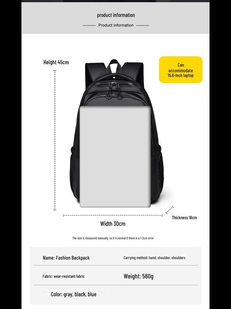 Business-Rucksack mit großer Kapazität für Studenten & Reisen - Laptop-kompatibel