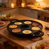 Egg Frying Pan 8 Hole Design Multifunctional Non Stick Egg Pancake Steak Pan for Travel Camping