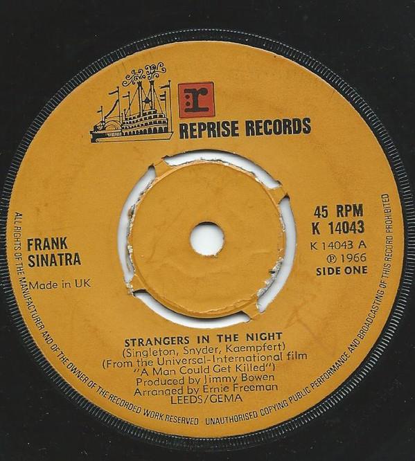 

7inch Record FRANK SINATRA Strangers In The Night K14043 REPRISE 1973 UK Jazz Used