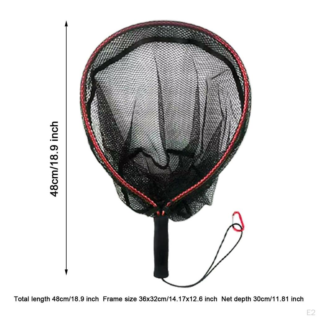 Fishing Landing Net Fish Catching with Lanyard for Sports Freshwater Saltwater