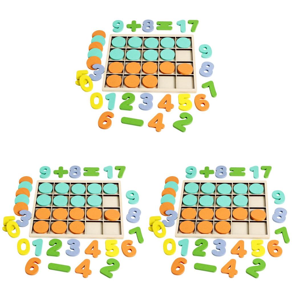 Wooden Math Block Puzzle For Kids Educational Toy Gift For Early Learning