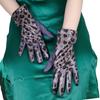 2lots Leopards Short Gloves Ladies Elastic Fabrics Mittens Winter Gloves for Daily Use