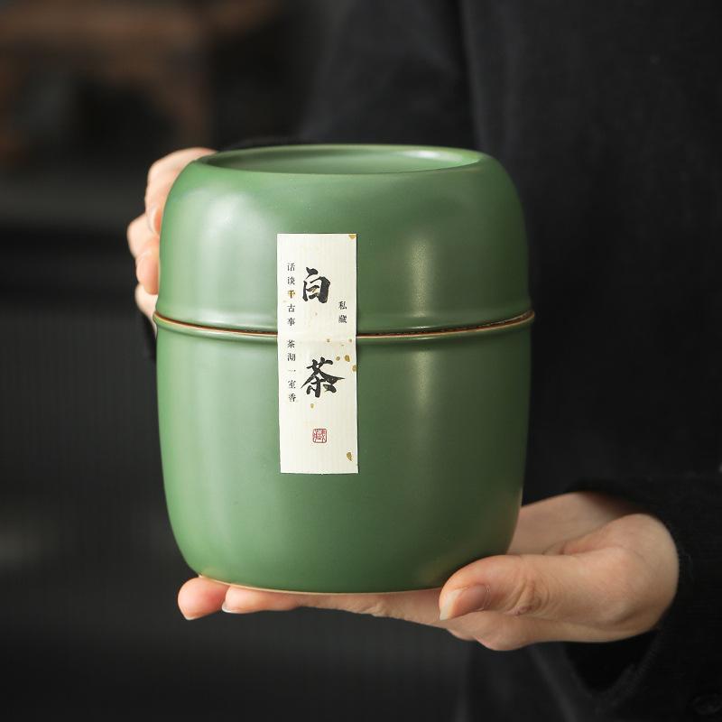 

Ceramic tea can, packaging can, traditional Chinese medicine mask powder, tea, sealed can, small tea warehouse, moisture-proof water tank storage