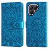 For TECNO Pova 7 5G Case Sunflower Imprint Leather Wallet Phone Cover