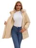 2025 Women's European & American Mid-Length Winter Cotton Parka with Large Fur Collar