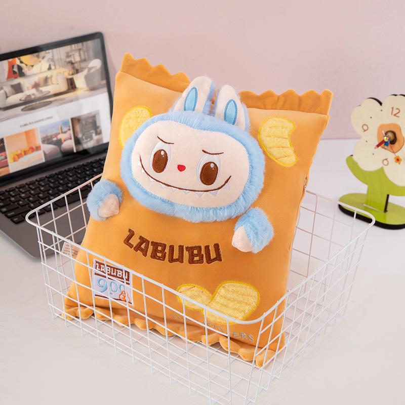 Hot and Funny Rabubu Potato Chip Pillow Cartoon Doll Super Cute Children's Toys Cute Cushion Cartoon Doll