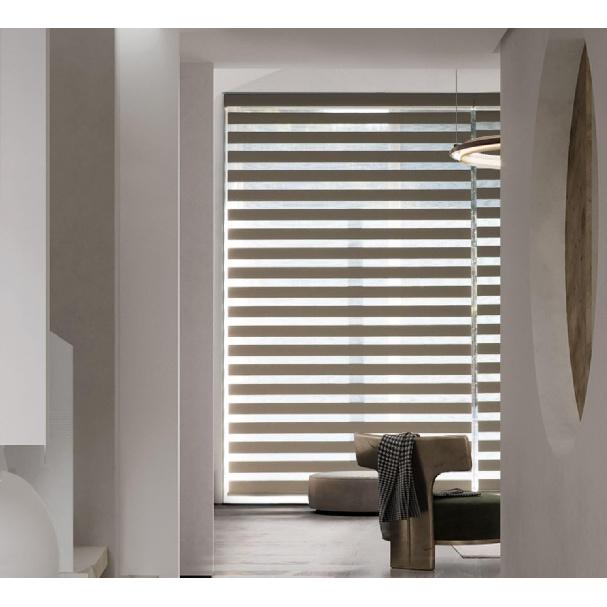Color-Matched Custom Cordless Zebra Blinds, Light Control for Day and Night, Privacy Light Filtering Dual Layer Window Shade, Energy-Saving Cordless