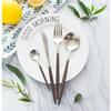 Andoo Cutlery Set Gold Stylish Tableware Stainless Steel Dinner Knife Spoon Fork Glossy Steak Table Dessert Pasta Sharp Chopsticks Chopstick Western +