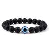 Boho Evil Eye Flower Beaded Stretch Bracelet for Men and Women - Yoga Energy Bracelet