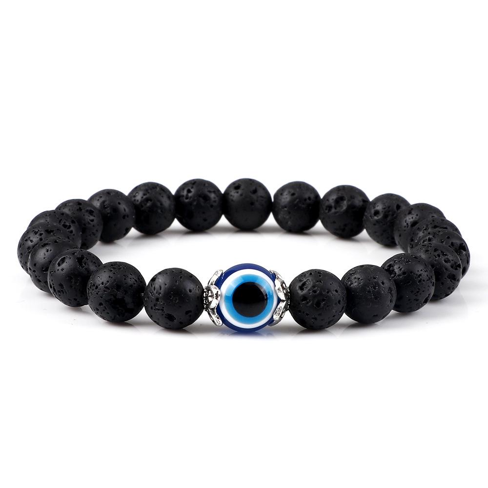 Boho Evil Eye Flower Beaded Stretch Bracelet for Men and Women - Yoga Energy Bracelet