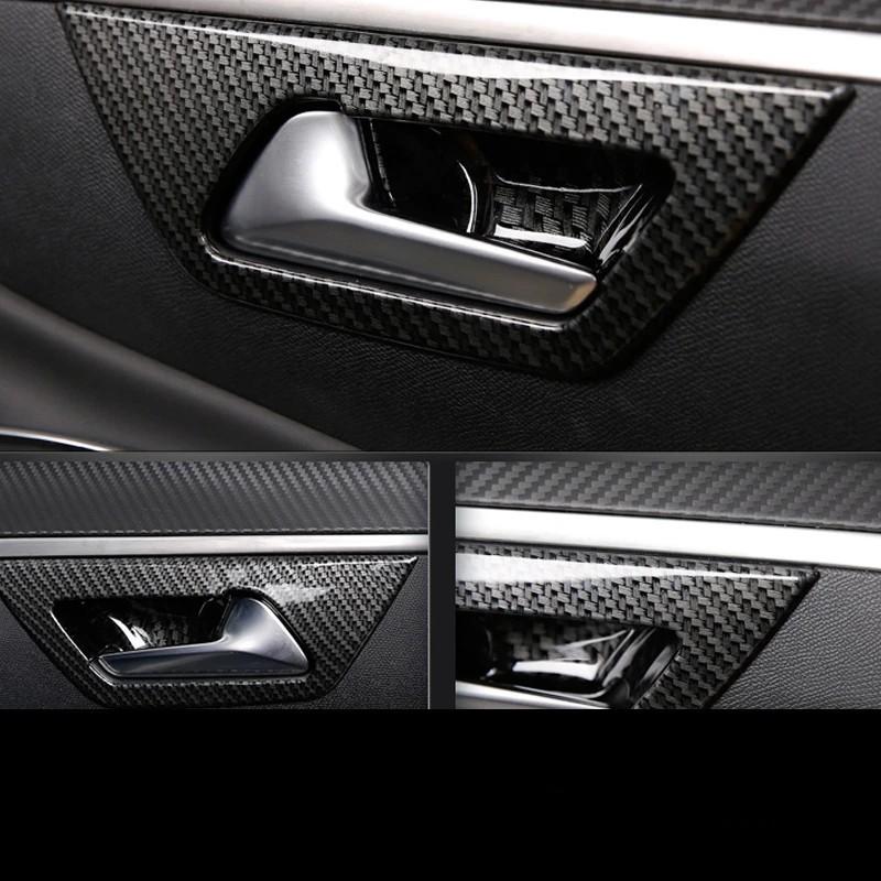 For Peugeot 3008 3008GT 5008 2017 2018  - Interior Door Handle Bowl Cover Frame Trim Sticker Car Styling Accessories