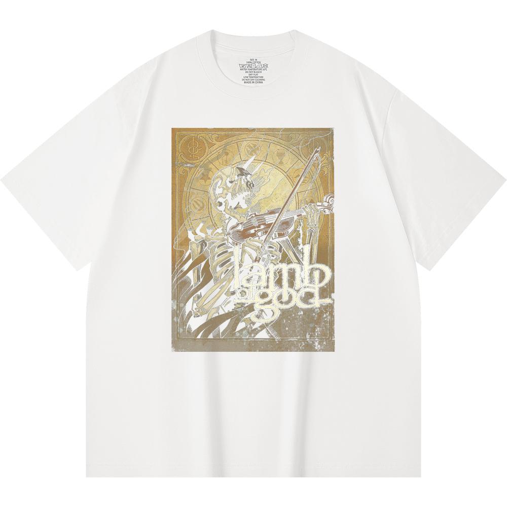 230 Gsm 100% Cotton Heavy Metal T-Shirt  Rock Band Popular Music Print Unisex Heavy Cotton T Shirt