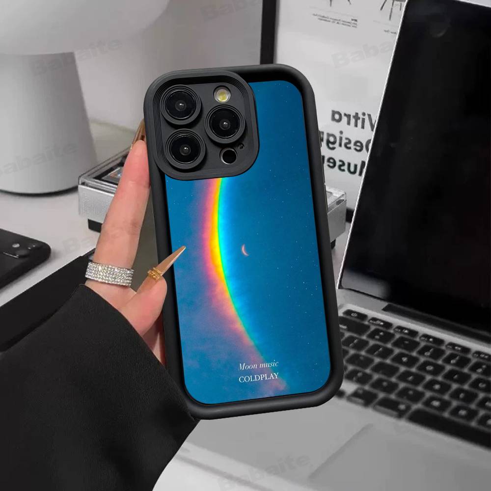 Moon Music Coldplay Band For IPhone 17 15 13 12 11 14 Pro Max X XR XS 16 Plus Shockproof Candy Back Cover