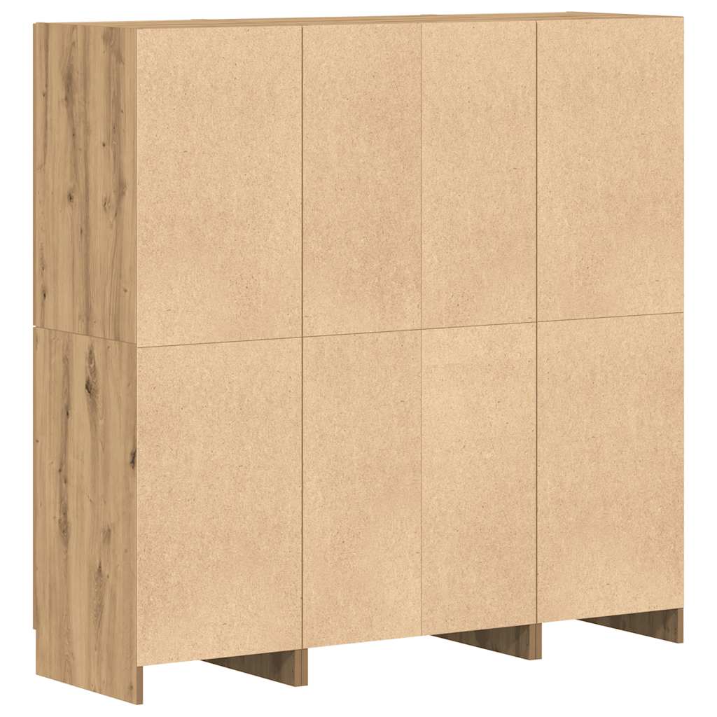 3 piece Kitchen Cabinet Set Artisan Oak Particleboard