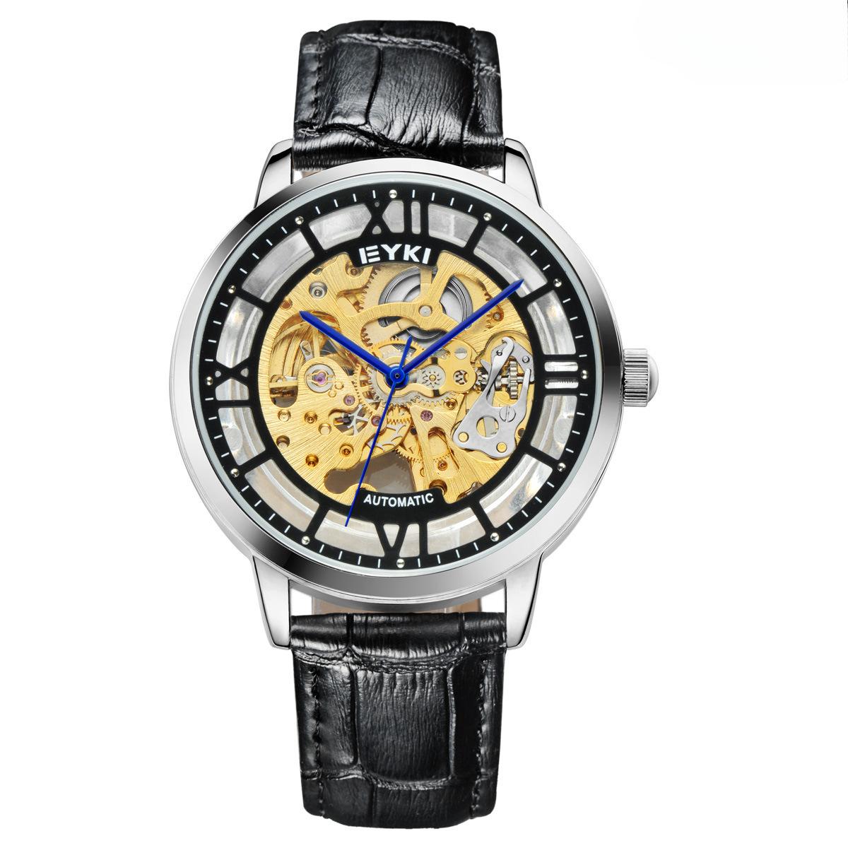 

Полностью автоматические механические мужские часы Hollow Concept Trendy мужские водонепроницаемые деловые часы мужской ремень