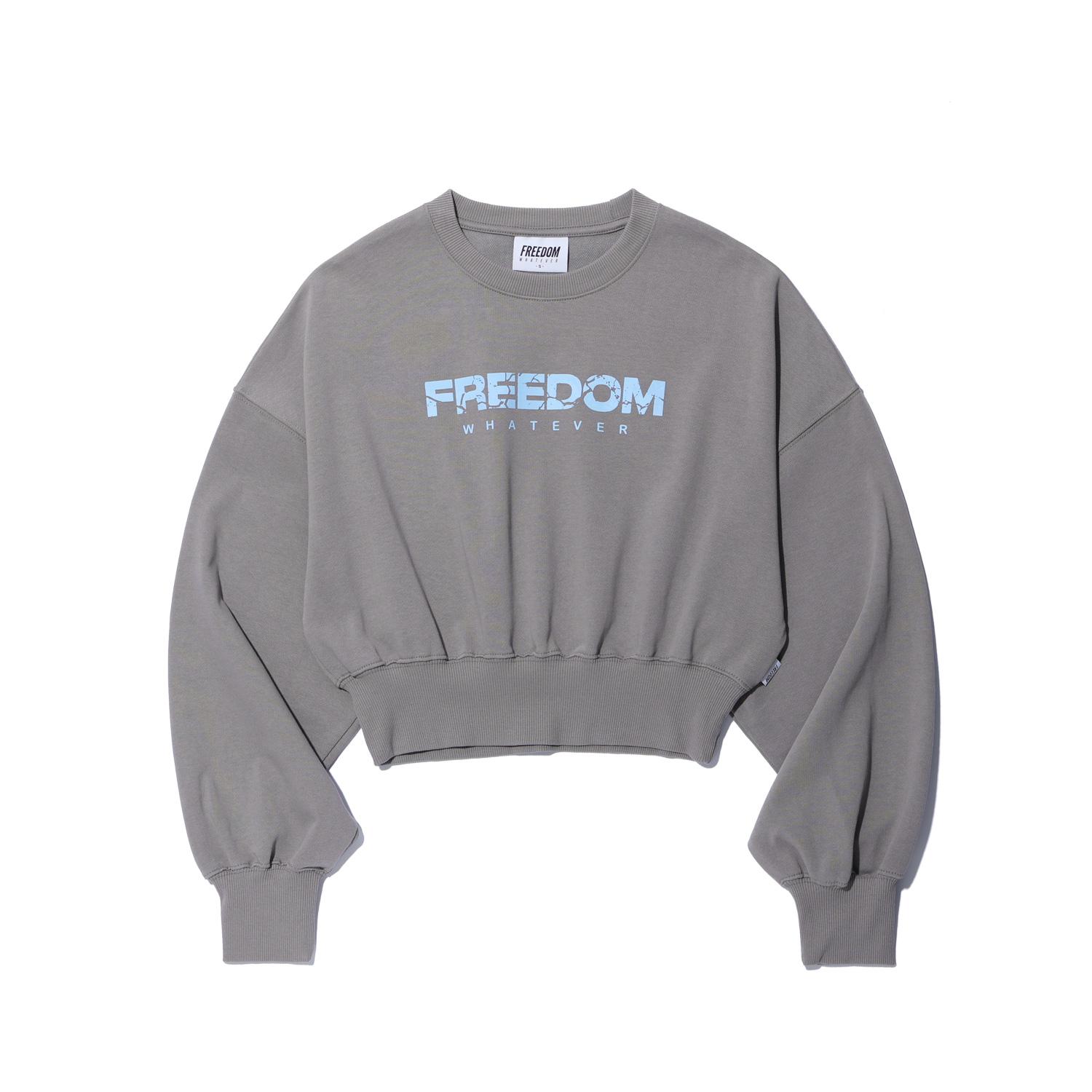Женская укороченная толстовка Freedom с логотипом Fisher (серый) Gray/S