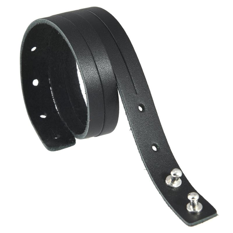 

Elegant Leather Bracelet Vintage Inspired Designs Adjustable Fit 1Portable Sturdy Jewelry Pieces чёрный