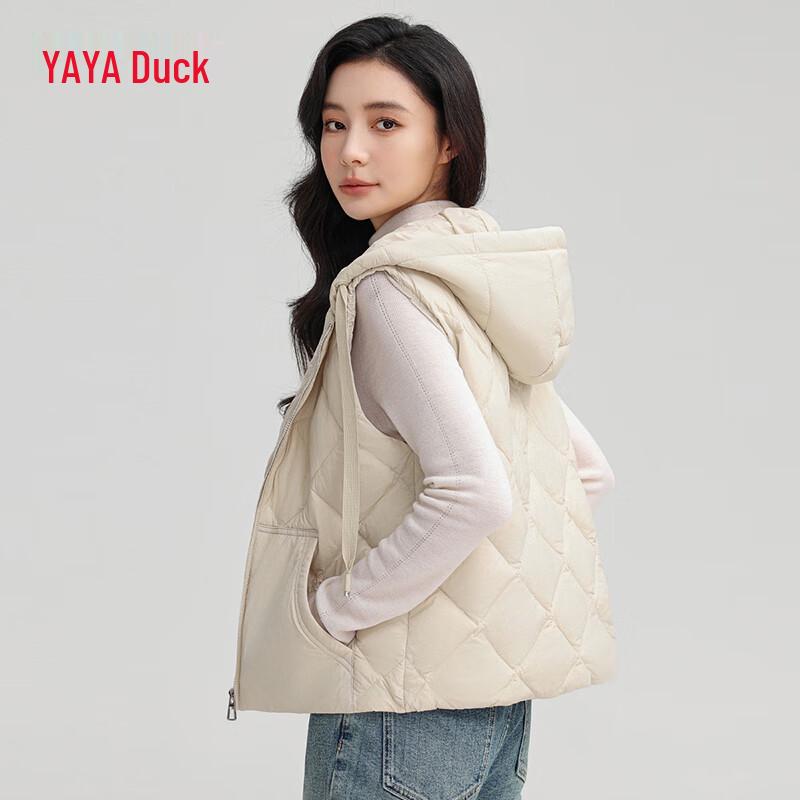 Yaya Women's Hooded Duck Down Puffer Vest