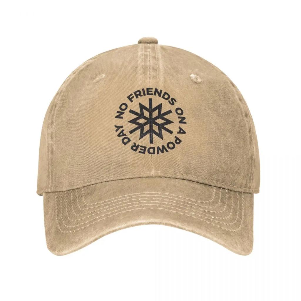 No Friends On a Powder Day Baseball Cap Beach Bag Military Cap Man Hat For Women Men'S