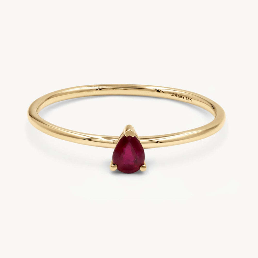 Stainless Steel Color-Preserving Zircon December Birthstone Ring Plain Ring Ring December Birthstone
