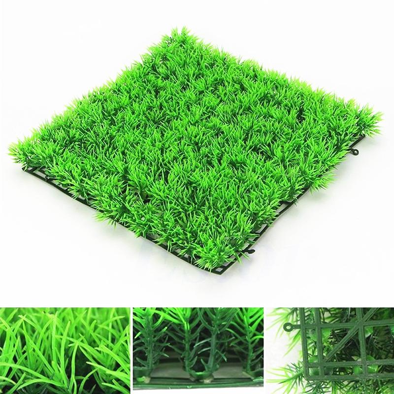 Artificial Grass Lawn Fish Tank Decoration Aquarium Lawn Landscape Simulation Lawn Ornaments Green Grass Plastic Plant Decor