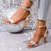 Fashion Stiletto Stiletto Sandals Autumn New Round Toe Open Toe Anti-slip Wear-resistant High Heels