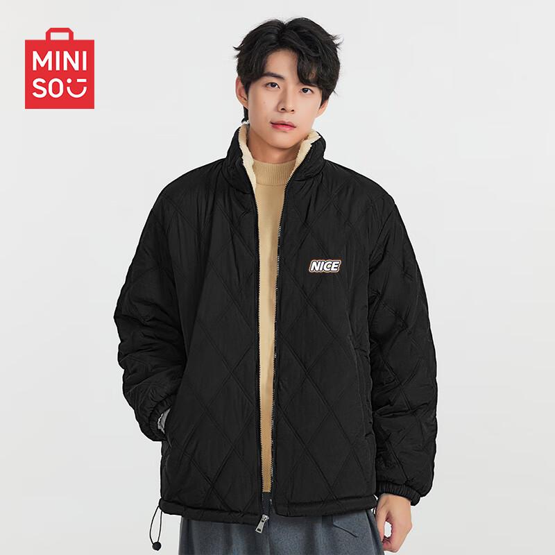 MINISO Men's American Retro Stand-Collar Padded Jacket