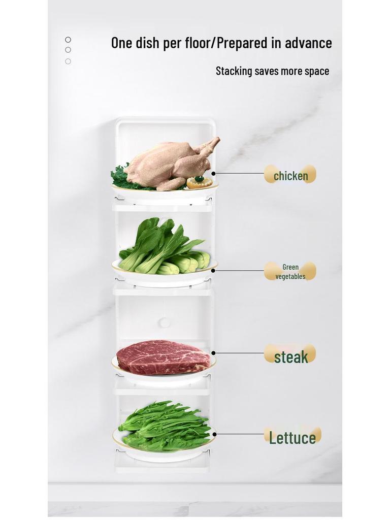 Extendable Wall-Mounted Plastic Dish Rack: Folding Kitchen Prep and Plate Storage Solution