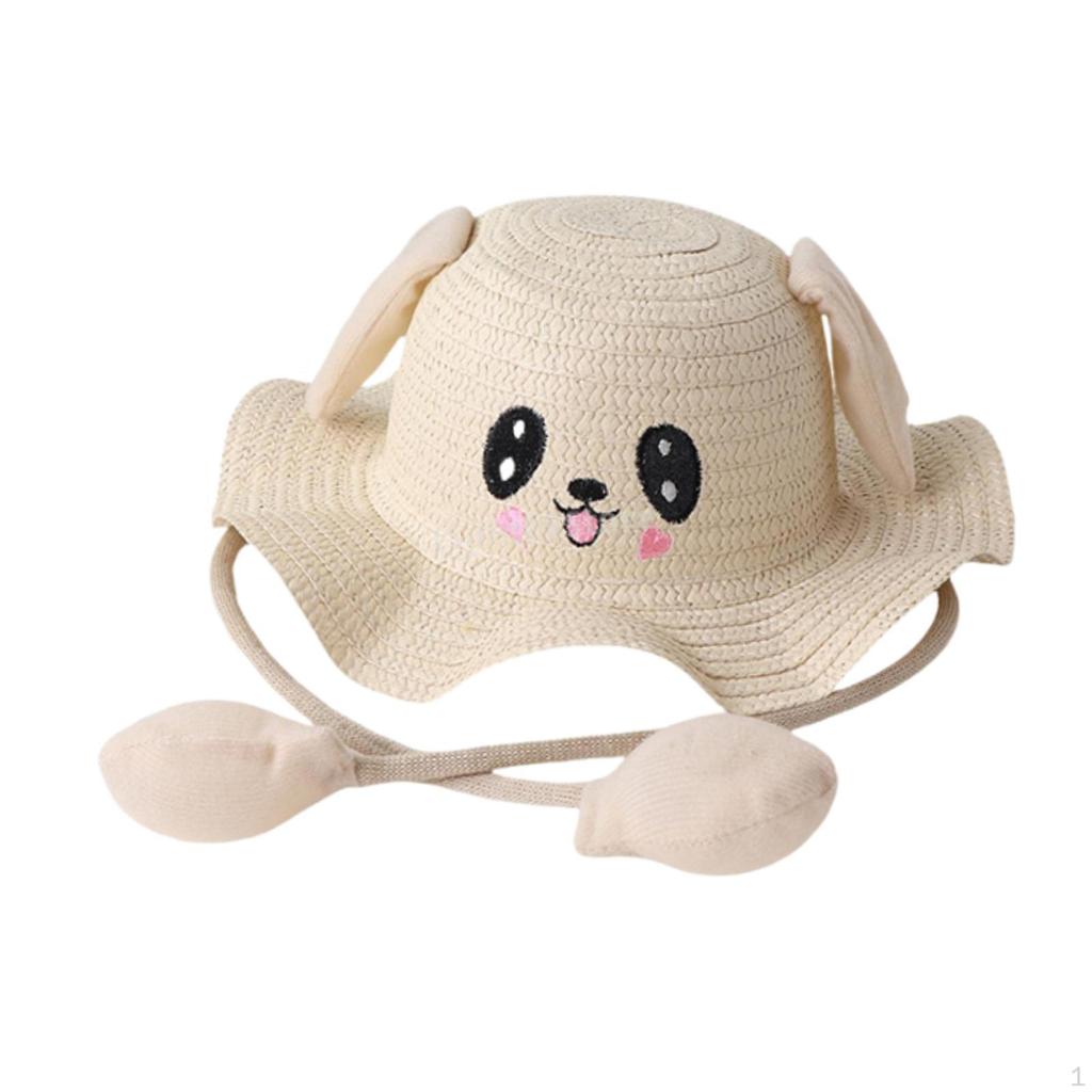 Bunny Straws Hat Caps Cute Fashionable Sun for Trips Fancy Dress Parties Gift