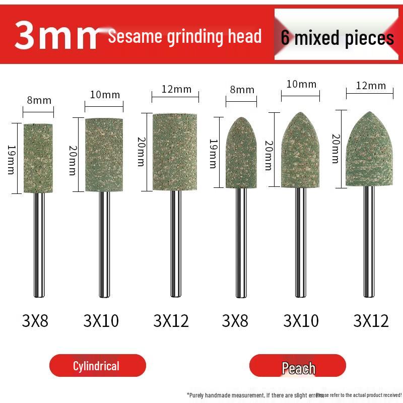 Flint 3mm Blue Corundum Grinding Wheel Head for Metal Rust Removal & Polishing, Electric Drill Grinder Attachment.