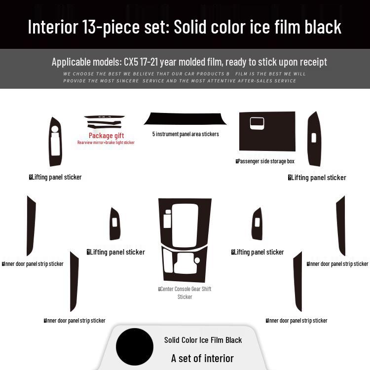 Mazda CX5/CX30 (17-21) Interior Carbon Fiber Sticker - Damage-Free Replacement