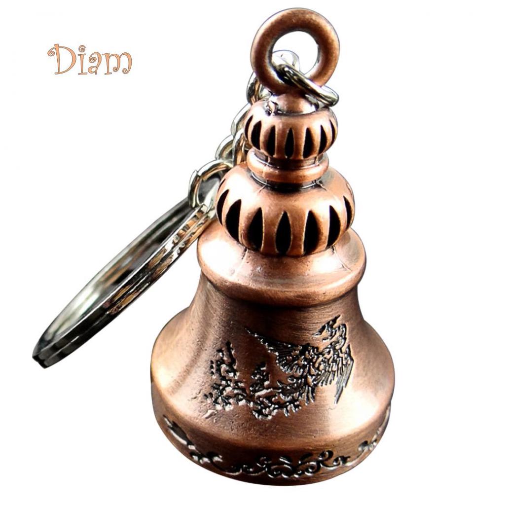 ELENS Antique Dragon Phoenix Bell Pendant Keychain Key Holder Ring Bag Ornaments Gift