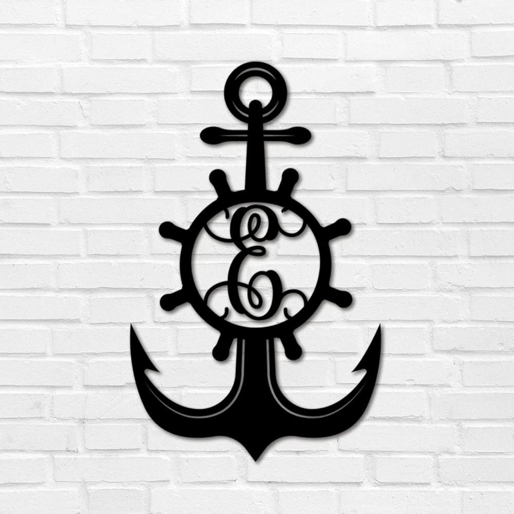 Custom Iron Letter Metal Wall Art Monogram Address Sign Retro Plaque Garage Patio Backyard Garden Decoration 12 Inch